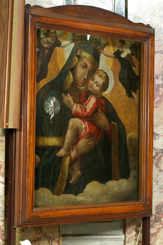 Ambito napoletano secc. XVI-XVII, Madonna del Carmelo in olio su tela
