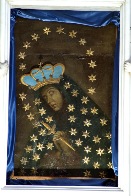 Ambito napoletano sec. XIX, Madonna in preghiera in olio su tela