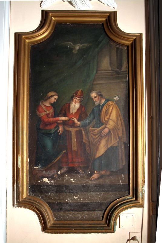 Ambito napoletano sec. XIX, Matrimonio di Maria in olio su tela