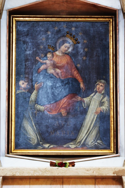Ambito napoletano inizio sec. XX, Madonna di Pompei in olio su tela