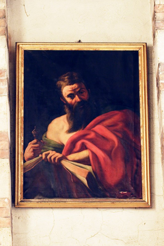 Ambito napoletano sec. XVII, San Paolo in olio su tela