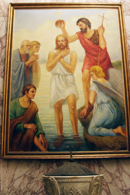 Anastasi F. (1965), Battesimo di Gesù Cristo in olio su tela