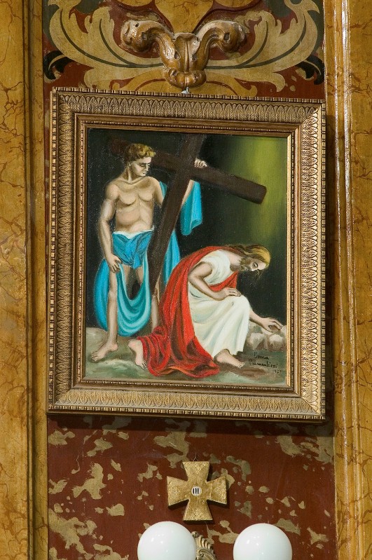Palmentieri I. (1979), Gesù Cristo cade la prima volta in olio su tela
