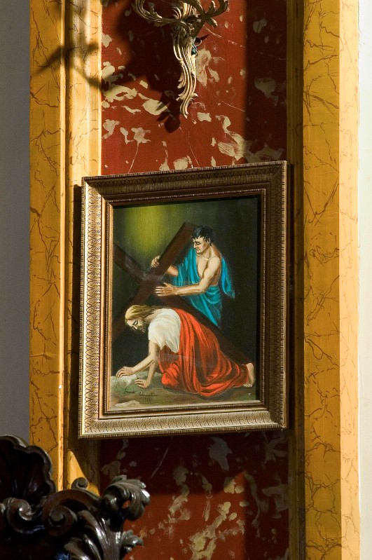Palmentieri I. (1979), Gesù Cristo cade la seconda volta in olio su tela