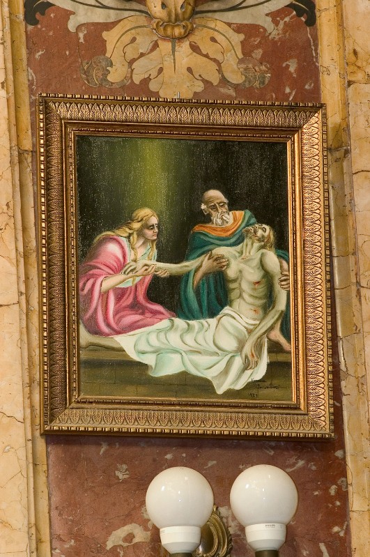 Palmentieri I. (1979), Gesù Cristo deposto nel sepolcro in olio su tela