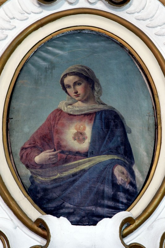 Ambito napoletano secc. XVIII-XIX, Sacro Cuore di Maria in olio su tela