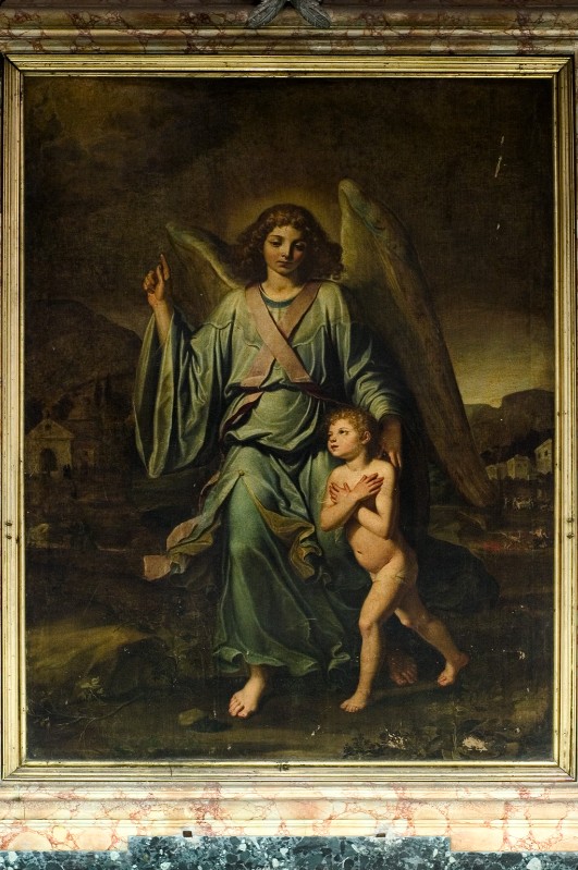Azzolino G.B. (1630), Angelo custode in olio su tela