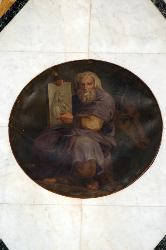 Ambito napoletano sec. XVIII, San Luca Evangelista in olio su tela