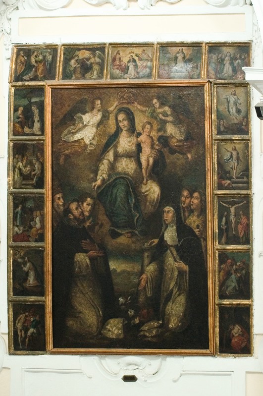 D'Amato G. fine sec. XVI, Madonna del rosario con santi domenicani