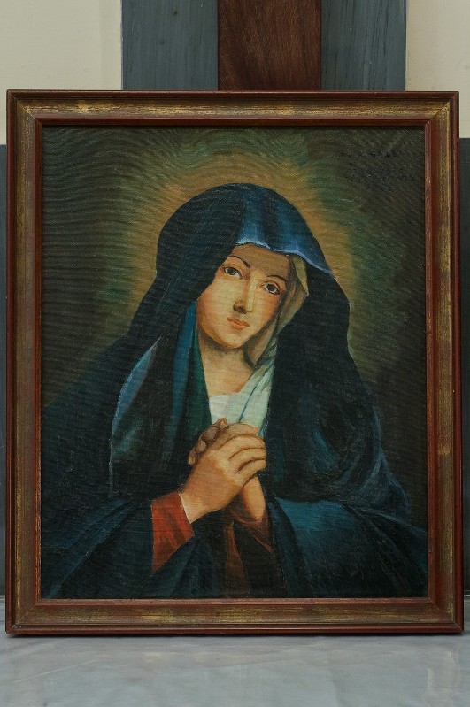 Da Cisterna F. (1982), Madonna in preghiera in olio su tela