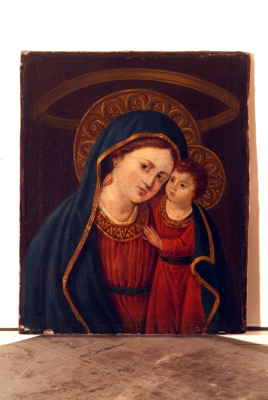 Ambito napoletano sec. XIX, Madonna del buon consiglio in olio su tela