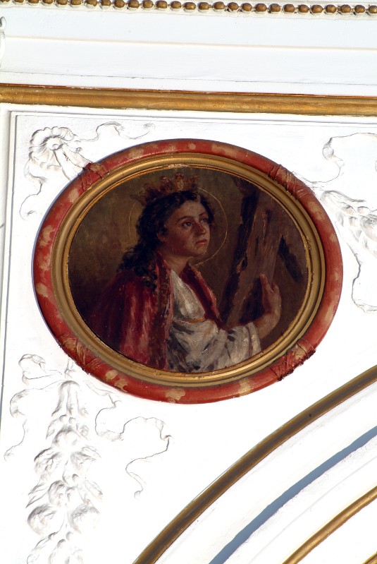 Ambito dell'Italia meridionale sec. XIX, Sant'Aldegonda in olio su tela