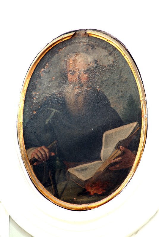 Ambito napoletano sec. XVIII, Sant'Antonio abate in olio su tela