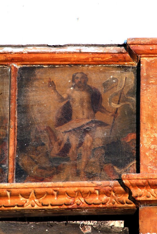 Ambito napoletano fine sec. XVI, Gesù Cristo risorto in olio su tela