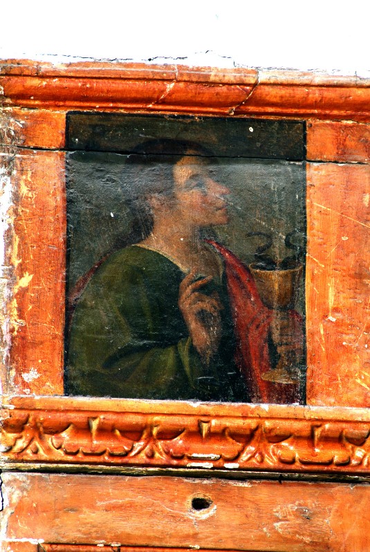 Ambito napoletano fine sec. XVI, San Giovanni Evangelista in olio su tela