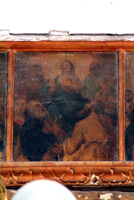 Ambito napoletano fine sec. XVI, Discesa dello Spirito Santo in olio su tela