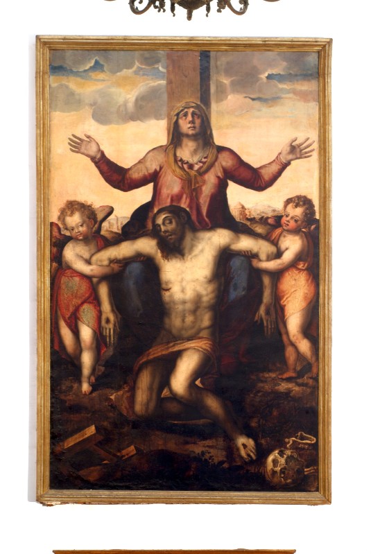 Ambito napoletano ultimo quarto sec. XVI, Pietà in olio su tela