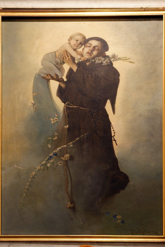 Postiglione sec. XX, Sant'Antonio da Padova e Gesù Bambino in olio su tela
