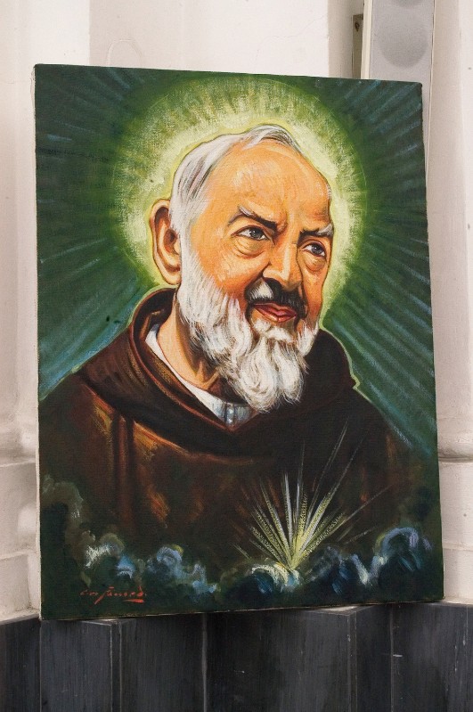 Riccardi C. seconda metà sec. XX, San Pio da Pietrelcina in olio su tela