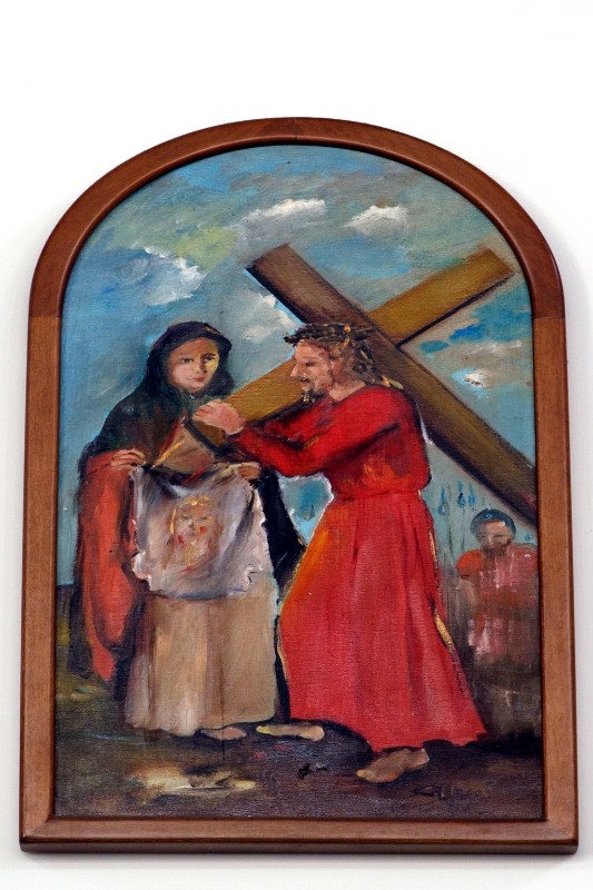 Collesei C. (1986), Gesù Cristo asciugato dalla Veronica in olio su tela