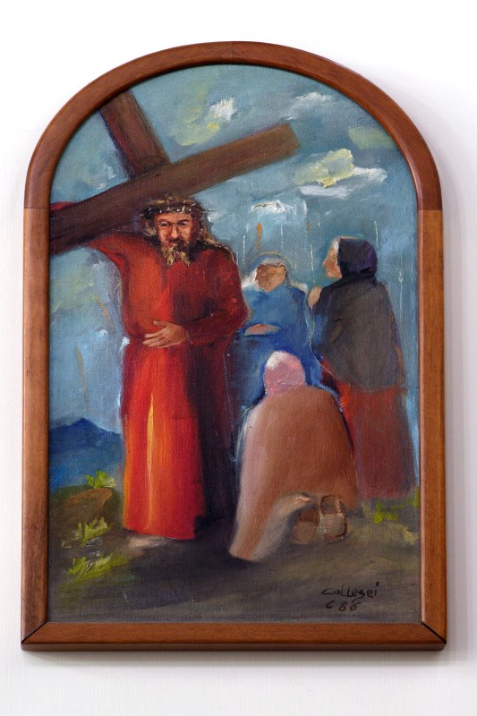 Collesei C. (1986), Gesù Cristo consola le donne di Gerusalemme in olio su tela