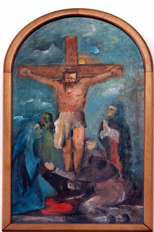 Collesei C. (1986), Gesù Cristo morto in croce in olio su tela