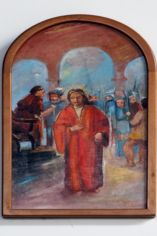 Collesei C. (1986), Gesù Cristo condannato a morte in olio su tela