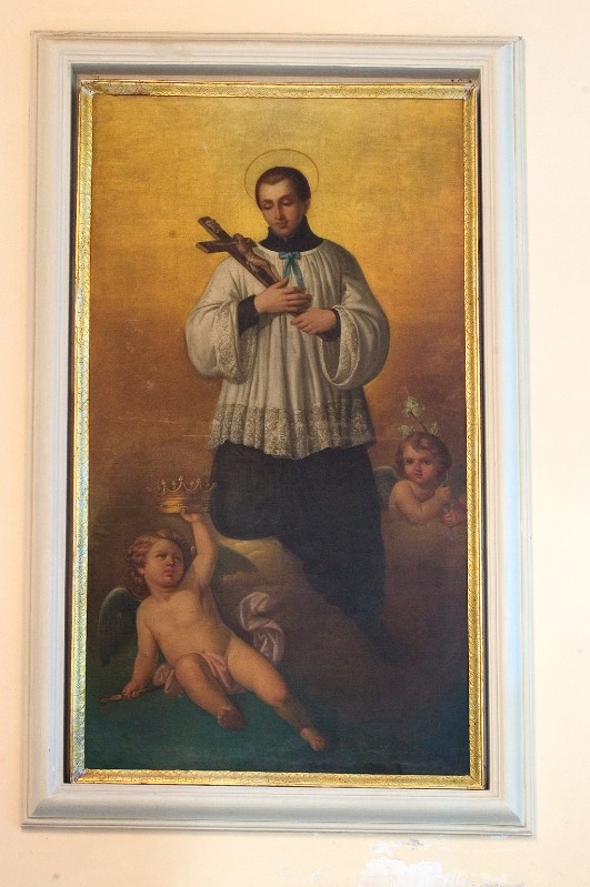 Ambito napoletano sec. XIX, San Luigi Gonzaga in olio su tela