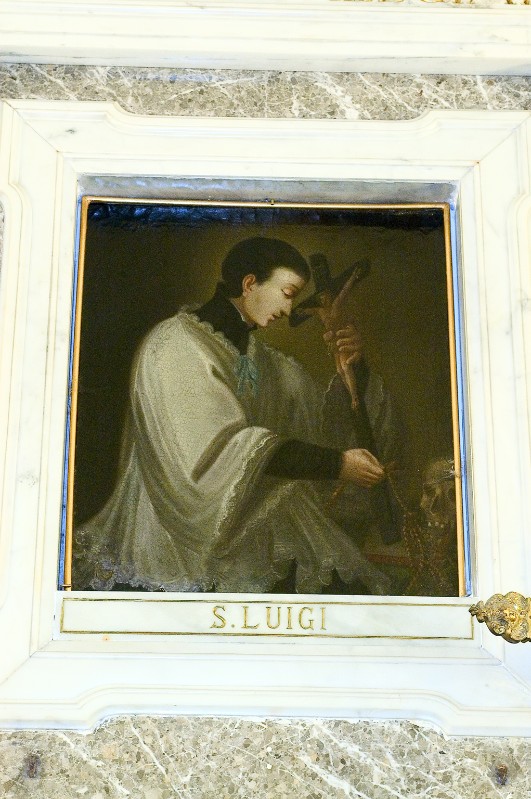 Ambito napoletano sec. XIX, San Luigi Gonzaga in olio su tela
