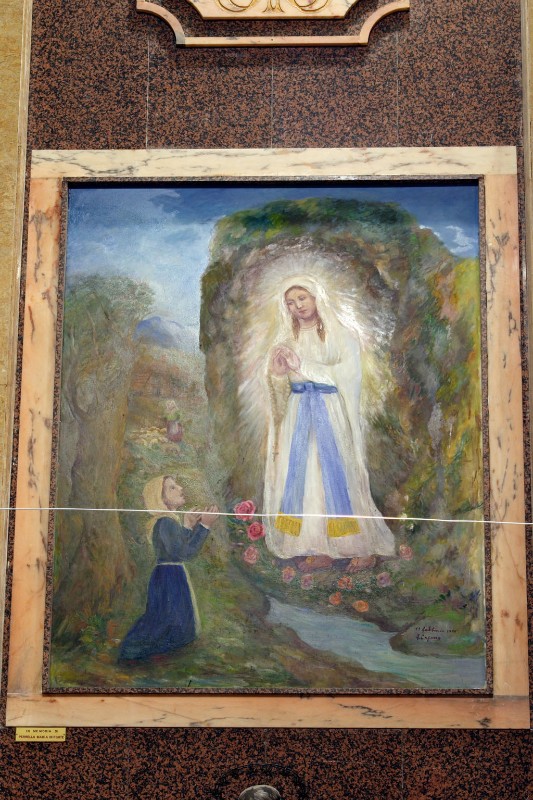 Capasso F. (1986), Apparizione della Madonna di Lourdes in olio su tela