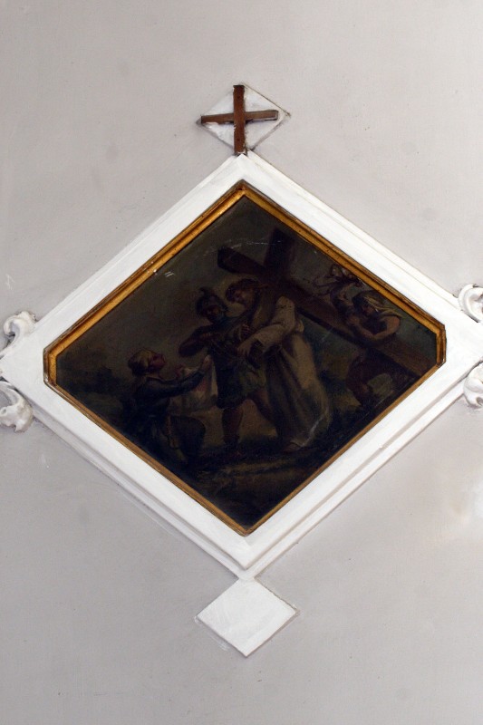 Ambito napoletano sec. XIX, Gesù Cristo asciugato dalla Veronica in olio su tela