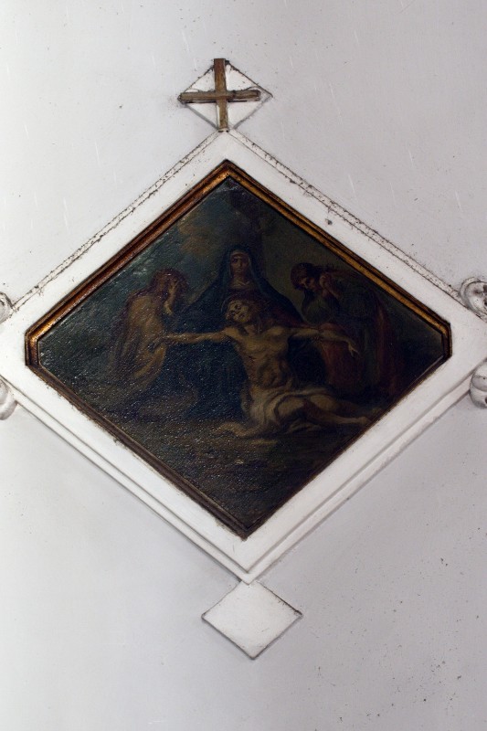 Ambito napoletano sec. XIX, Gesù Cristo deposto dalla croce in olio su tela