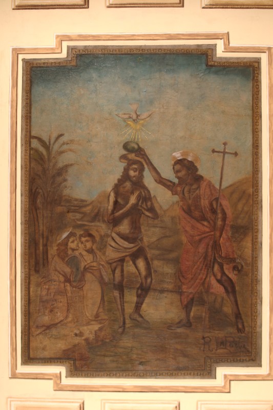 La Porta R. (1943), Battesimo di Gesù Cristo in olio su tela