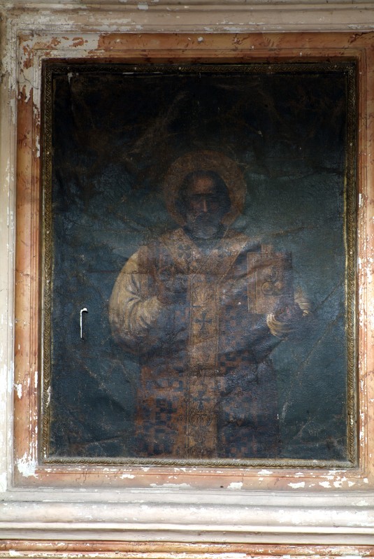 Ambito dell'Italia meridionale secc. XV-XVI, San Nicola da Bari in olio su tela
