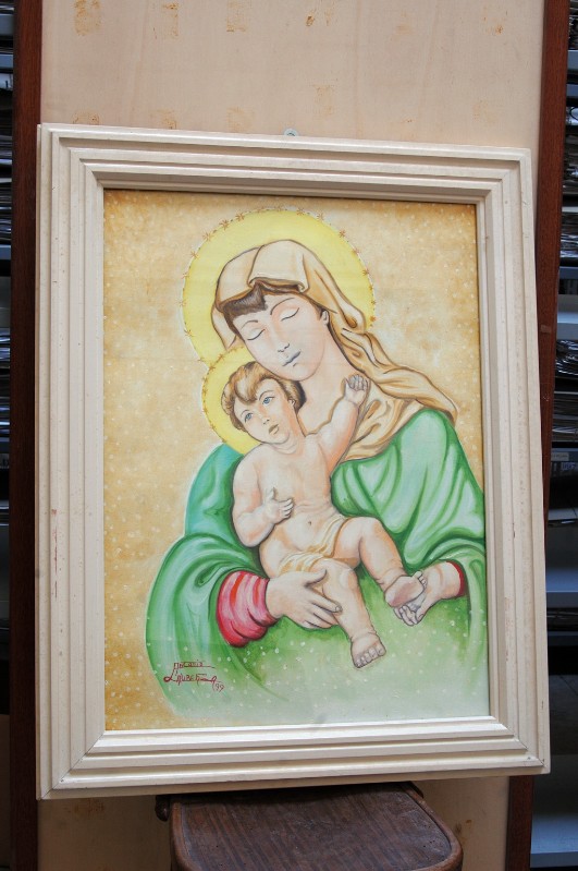 Laurenza A. (1999), Madonna con Gesù Bambino in olio su tela