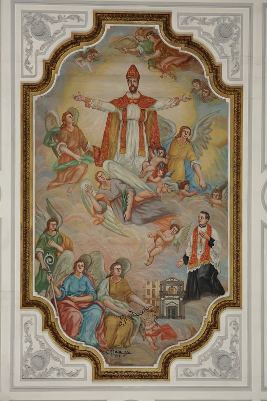 Adamo C. (1962), Sant'Erasmo in gloria in olio su tela