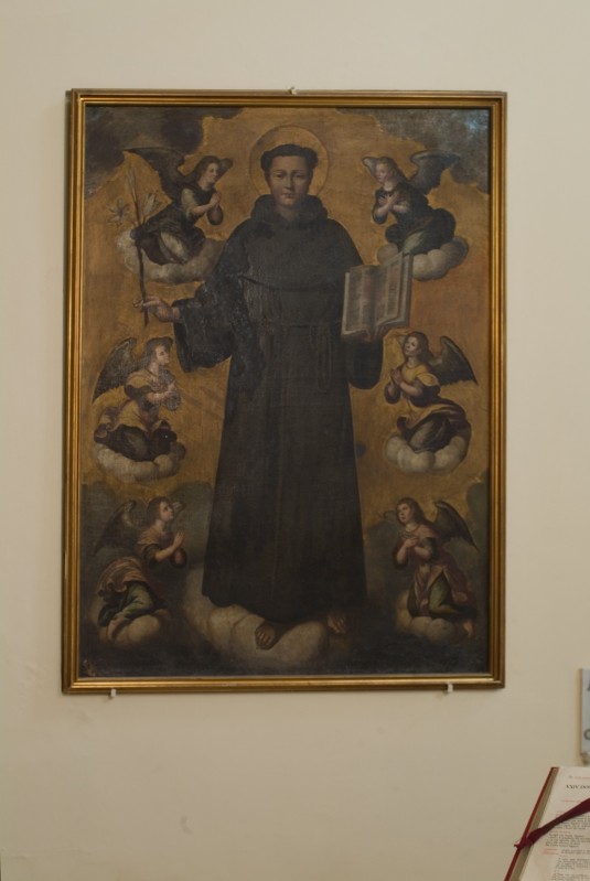 Ambito napoletano secc. XVI-XVII, Sant'Antonio da Padova in olio su tela