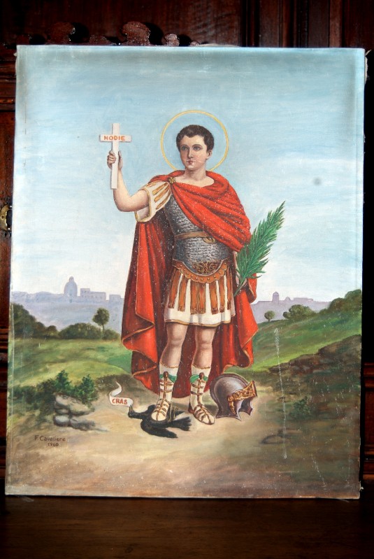 Cavaliere F. (1960), Sant'Espedito di Melitene in olio su tela