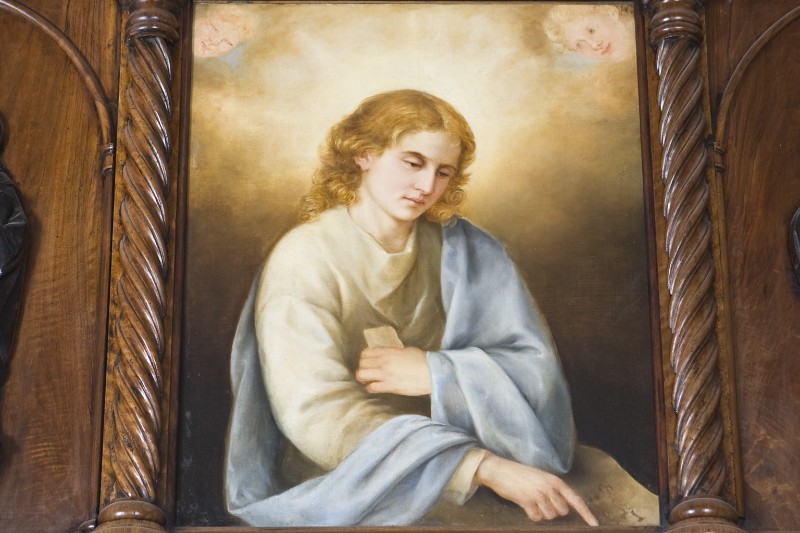 Ambito napoletano secc. XIX-XX, Gesù fanciullo in olio su tela