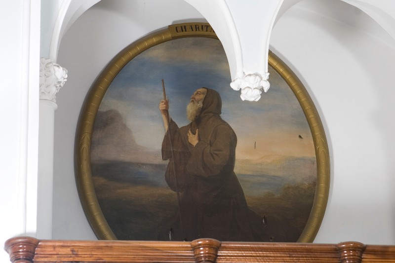 Ambito napoletano sec. XIX, San Francesco di Paola in olio su tela