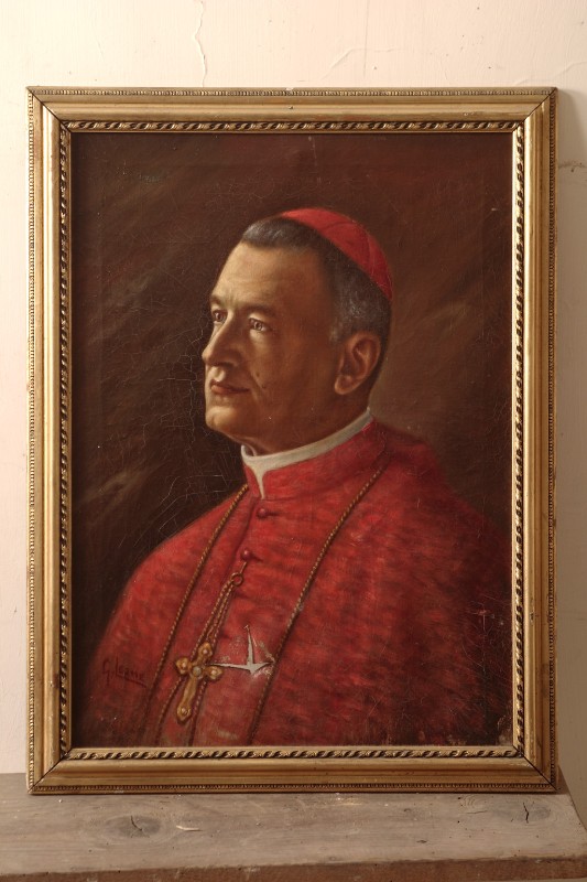 Leone G. sec. XX, Ritratto di cardinale in olio su tela
