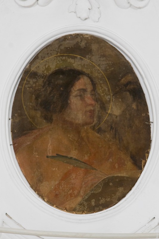 Ambito napoletano sec. XVIII, San Giovanni Evangelista in olio su tela