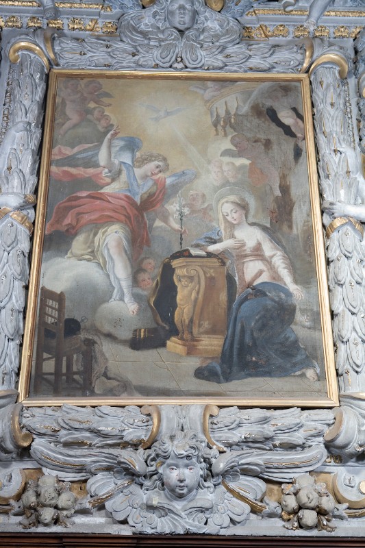 Ambito napoletano sec. XVIII, Annunciazione in olio su tela