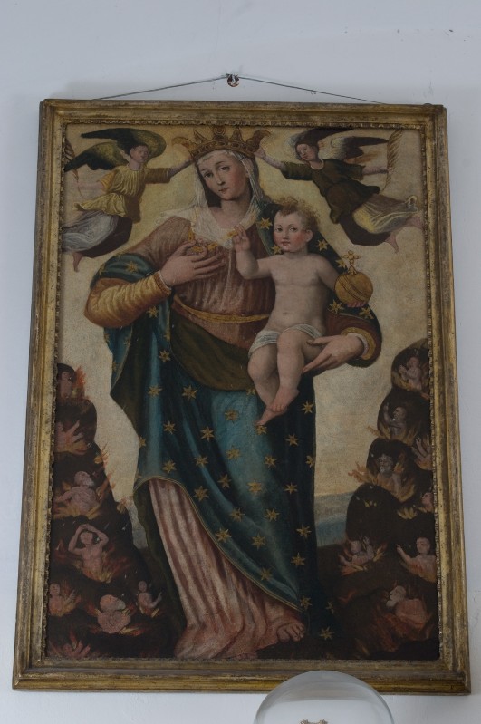 Ambito napoletano sec. XVI, Madonna delle grazie in olio su tela