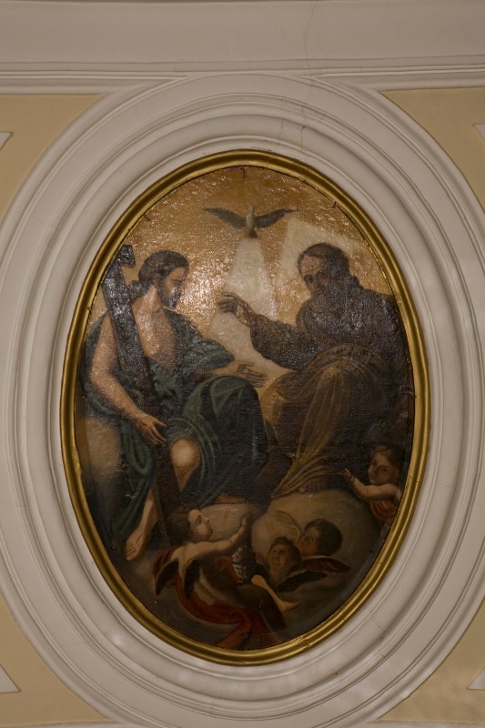 Ambito napoletano seconda metà sec. XVIII, Trinità in olio su tela