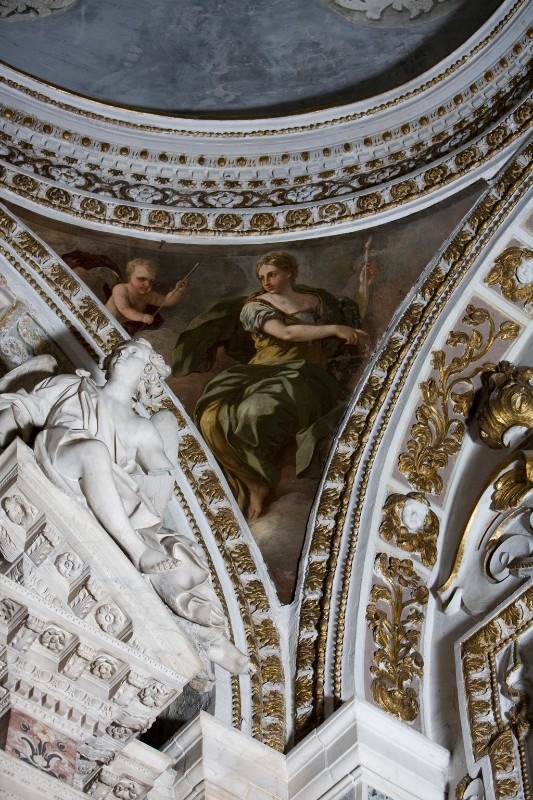 Ambito napoletano fine-inizio sec. XVII, Allegoria della carità in olio su tela