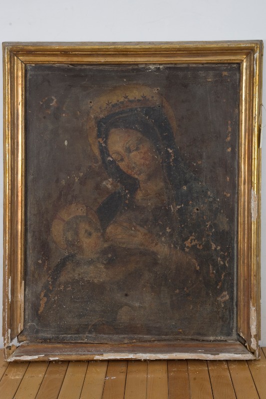 Ambito napoletano fine-inizio sec. XVI, Madonna del latte in olio su tela