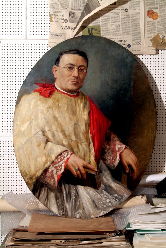 Ambito dell'Italia meridionale sec. XX, Ritratto di cardinale in olio su tela