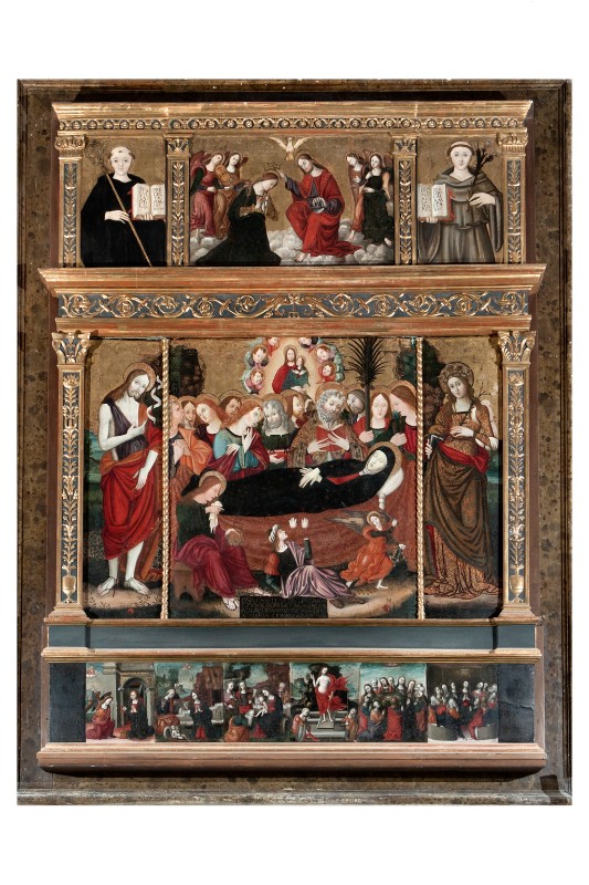 Credenza N. (1508), Trittico in olio su tavola e fondo oro
