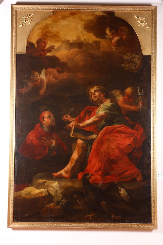 Solimena F. ultimo quarto sec. XVII, San Giovanni Evangelista in olio su tela